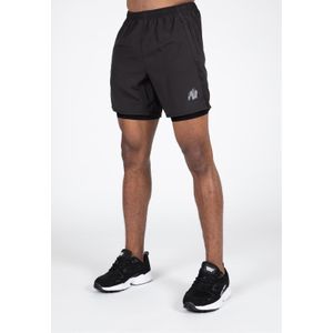 Gorilla Wear Modesto 2-In-1 Shorts - Zwart - S