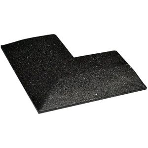 Hoekprofiel voor Rubber Vloertegels - 20 mm - Zwart