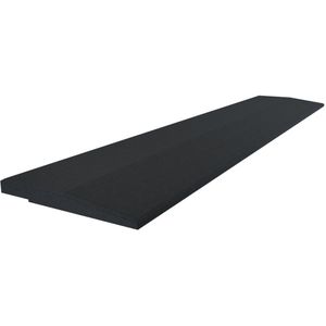 Flow Fitness Oploopprofiel Rubberen Tegel - 100 x 20 x 2 cm - Zwart