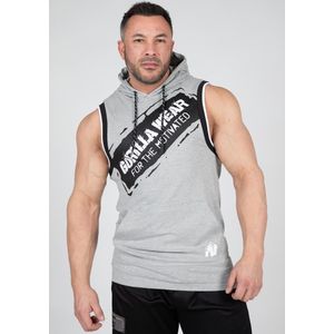 Gorilla Wear Loretto Hooded Tank Top - Grijs Gemeleerd - 3XL