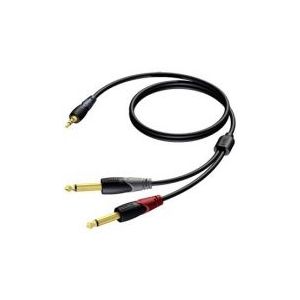 3.5 mm jack naar 6.35 mm jack kabel | 1.5 meter | Procab (Mono/Stereo)