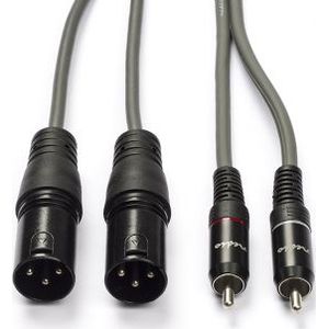 2 x XLR naar Tulp kabel