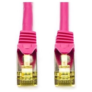 Netwerkkabel | Cat7 S/FTP | 15 meter (100% koper, LSZH, Roze)