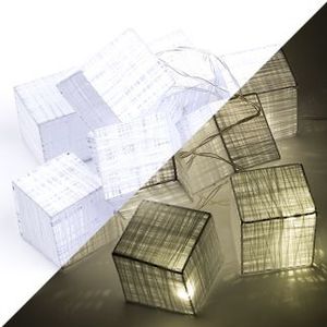 Lichtslinger | Vierkant (10 LEDs, Batterijen, Wit)