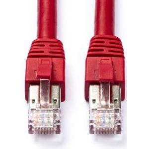 Netwerkkabel | Cat8 S/FTP | 0.5 meter (100% koper, LSZH, Rood)