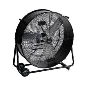 Perel Vloerventilator - Drum - Metaal - 75 Cm - Zwart