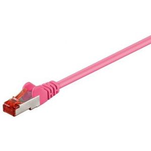 Netwerkkabel | Cat6 S/FTP | 0.25 meter (100% koper, LSZH, Roze)