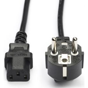 C13 kabel | ProCable | 10 meter (Haaks, Zwart)