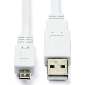 Nokia oplaadkabel | Micro USB 2.0 | 1 meter (Plat, Wit)