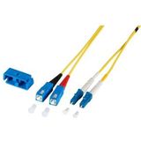 Glasvezelkabel OS2 - LC/SC - 0.5 meter (Duplex, 9/125μm)