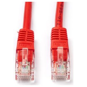 Netwerkkabel | Cat5e U/UTP | 10 meter (100% koper, Rood)