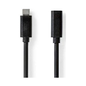 USB C verlengkabel | 1 meter | USB 3.0 (Zwart)