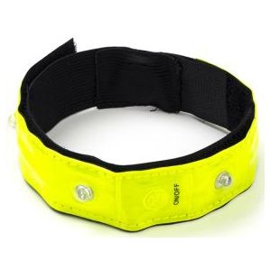 LED armband | IKZI (Unisize, LED, Batterijen, Reflecterend, Neon geel)