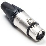 XLR connector | Neutrik | 4-pin (Metaal, Vrouwelijk, Trekontlasting)