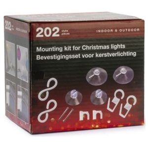 Kerstverlichting bevestigingsset | 202 stuks (Binnen/Buiten)