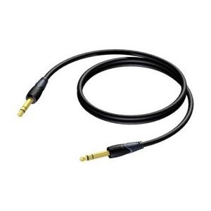 6.35 mm jack kabel | Procab | 3 meter (Stereo, Verguld, 100% koper)