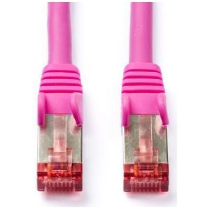 Netwerkkabel | Cat6 S/FTP | 15 meter (100% koper, LSZH, Roze)