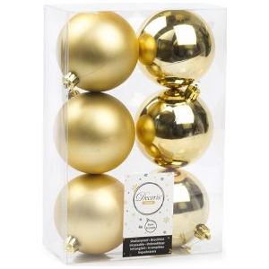 Kerstballen | Ø 8 cm | 6 stuks (Goud)