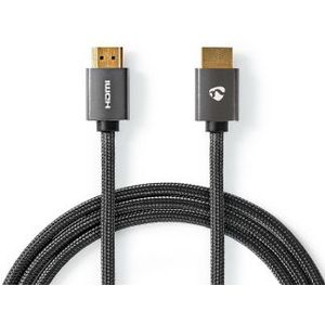 HDMI kabel 2.0 | Nedis | 10 meter (4K@30Hz, HDR, Nylon, Antraciet)