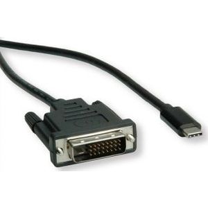 USB C naar DVI kabel | Roline | 2 meter (4K@60Hz)