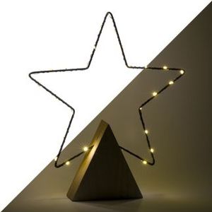 Kerstster op voet | Lumineo | 27 x 30 cm (27 LEDs, 5-punts, Binnen)