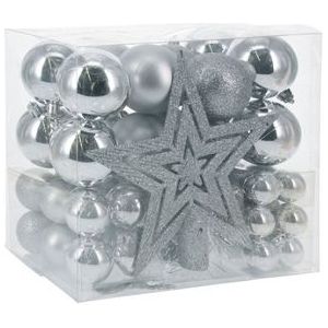 Kerstballen | 54 stuks (Piek, Slinger, Zilver)
