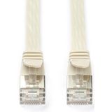 Netwerkkabel | Cat6a U/FTP | 1 meter (100% koper, Plat, Grijs)