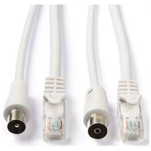 Netwerk en coax kabel | Nedis | Met Connectoren | 1.5 m (Cat6, Wit)