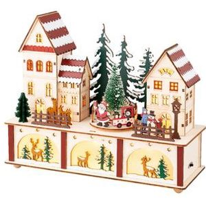 Houten kerstfiguur | Kerstdorp | Lumineo