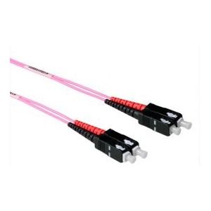 Glasvezelkabel OM4 - SC/SC - 1 meter (Duplex, 50/125μm, UPC)