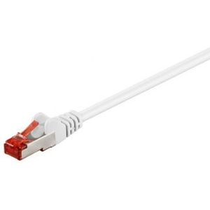 S/FTP CAT6 Gigabit netwerkkabel / wit - LSZH - 0,15 meter