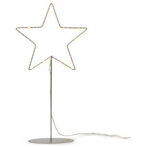 Kerstster op voet | Konstsmide | 40 cm (20 LEDs, Binnen,  Zilver)