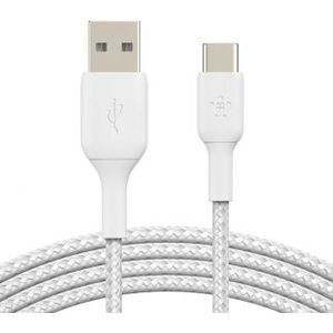 Nokia oplaadkabel | USB C 2.0 | 2 meter (Nylon, Wit)