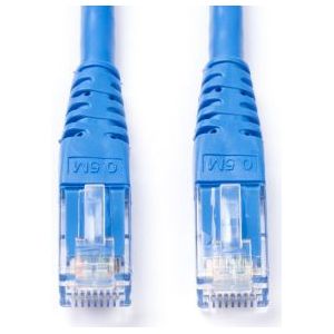 Netwerkkabel | Cat6 U/UTP | 1 meter (100% koper, Blauw)