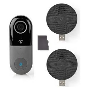Slimme deurbel | Nedis SmartLife (Wifi, 2 deurbelgongen, 32GB geheugenkaart)