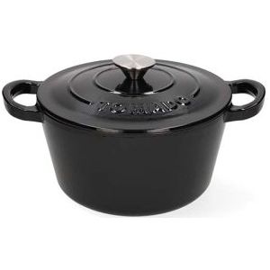 Braadpan | Tomado | Ø 24 x 11 cm (4.5 liter, Gietijzer, Zwart)