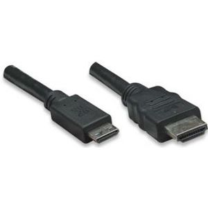 Mini HDMI naar HDMI kabel | Techly | 3 meter (4K@30Hz, Verguld)