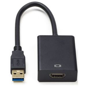 Dolphix USB display-adapterkabel, zwart