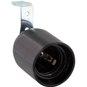 E27 fitting | Q-link (Haakse beugel, 60W, Zwart)