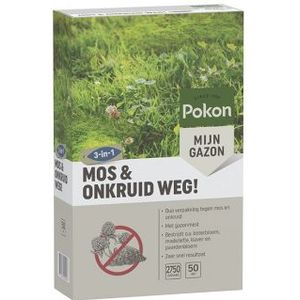 Onkruid en mos verwijderaar gazon | Pokon | 50 m² (Korrels, 2750 gram)