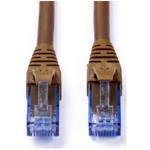 Netwerkkabel |  Cat6a U/UTP | 5 meter (100% koper, LSZH, Bruin)