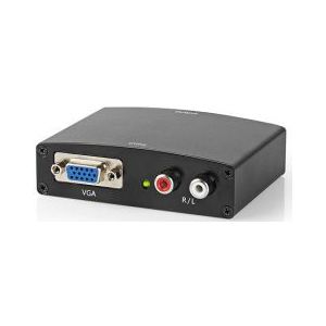 HDMI-Converter - VGA Female / 2x RCA Female - HDMI Output - 1-weg - 1080p - 1.65 Gbps - Aluminium - Antraciet