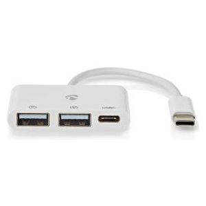 USB C hub | Nedis (USB C naar USB C en 2 x USB A, Busgevoed)