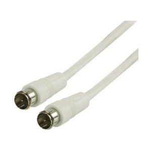 F-quick connector kabel - Valueline - 1 meter (Wit)