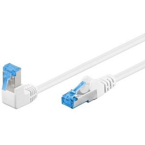 Netwerkkabel | Cat6a S/FTP | 5 meter (1x Haaks, Wit)