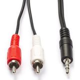 Tulp naar jack 3.5 mm kabel | Nedis | 1.5 meter (Stereo)