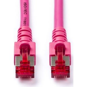 Netwerkkabel | Cat6 S/FTP | 30 meter (100% koper, LSZH, Roze)