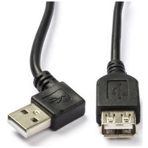 USB 2.0 Verlengkabel Haaks Rechts 0,15m