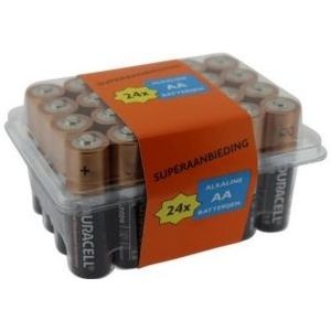 Duracell AA-alkalinebatterijen, verpakking van 24