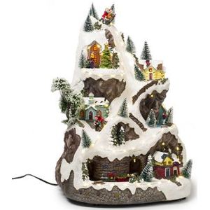 Kerstdorp | Bergdorpje | Lumineo (75 leds, Bewegend, Muziek)